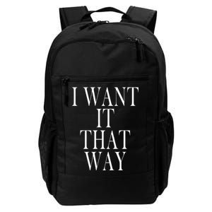 I Want It That Way Funny Music Band Song Daily Commute Backpack