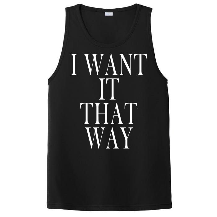 I Want It That Way Funny Music Band Song PosiCharge Competitor Tank