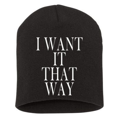 I Want It That Way Funny Music Band Song Short Acrylic Beanie