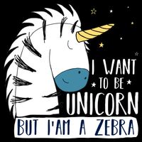 I Want To Be A Unicorn But I'm A Zebra Funny 7-Panel Snapback Hat