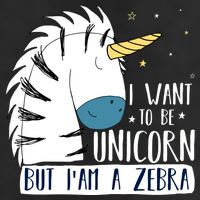 I Want To Be A Unicorn But I'm A Zebra Funny Knit Cap Winter Beanie