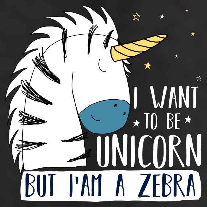 I Want To Be A Unicorn But I'm A Zebra Funny Knit Cap Winter Beanie
