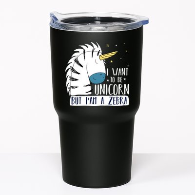 I Want To Be A Unicorn But I'm A Zebra Funny Tumbler