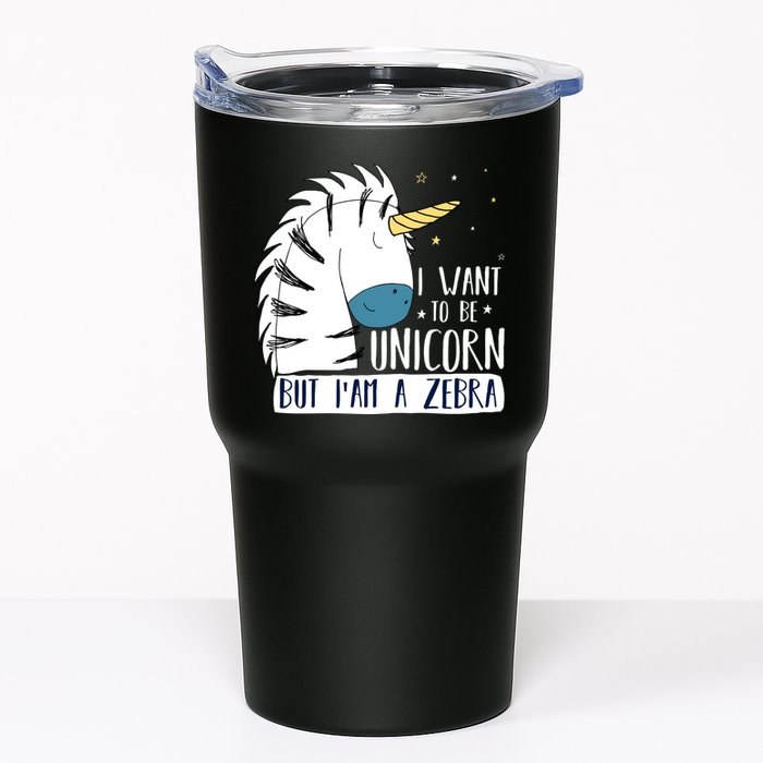 I Want To Be A Unicorn But I'm A Zebra Funny Tumbler