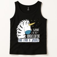 I Want To Be A Unicorn But I'm A Zebra Funny Tank Top