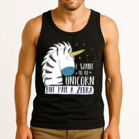 I Want To Be A Unicorn But I'm A Zebra Funny Tank Top