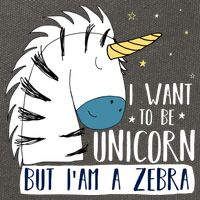 I Want To Be A Unicorn But I'm A Zebra Funny Cotton Canvas Backpack