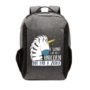 I Want To Be A Unicorn But I'm A Zebra Funny Vector Backpack