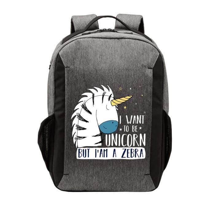 I Want To Be A Unicorn But I'm A Zebra Funny Vector Backpack
