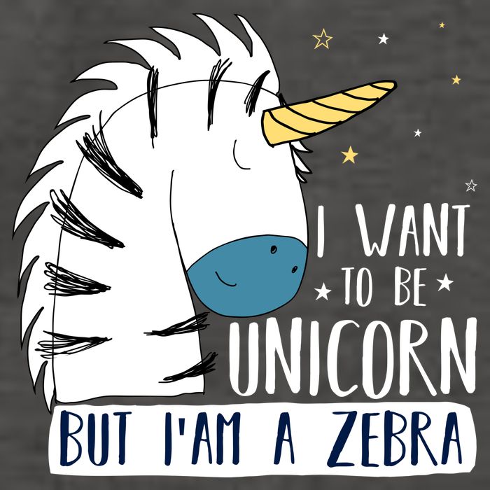 I Want To Be A Unicorn But I'm A Zebra Funny Vector Backpack