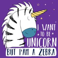 I Want To Be A Unicorn But I'm A Zebra Funny Premium T-Shirt