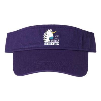 I Want To Be A Unicorn But I'm A Zebra Funny Visor