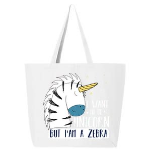 I Want To Be A Unicorn But I'm A Zebra Funny 25L Jumbo Tote