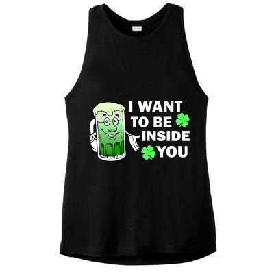 I Want To Be Inside You Beer Ladies PosiCharge Tri-Blend Wicking Tank
