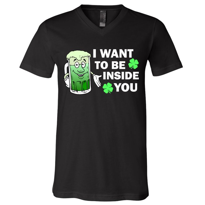 I Want To Be Inside You Beer V-Neck T-Shirt