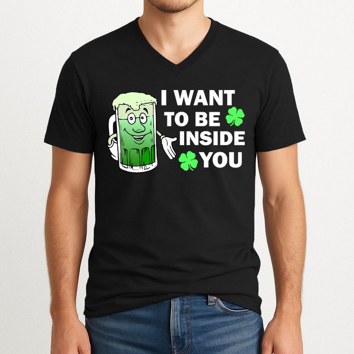 I Want To Be Inside You Beer V-Neck T-Shirt