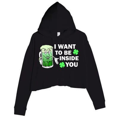 I Want To Be Inside You Beer Crop Fleece Hoodie