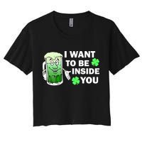 I Want To Be Inside You Beer Women's Crop Top Tee