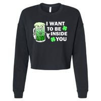 I Want To Be Inside You Beer Cropped Pullover Crew