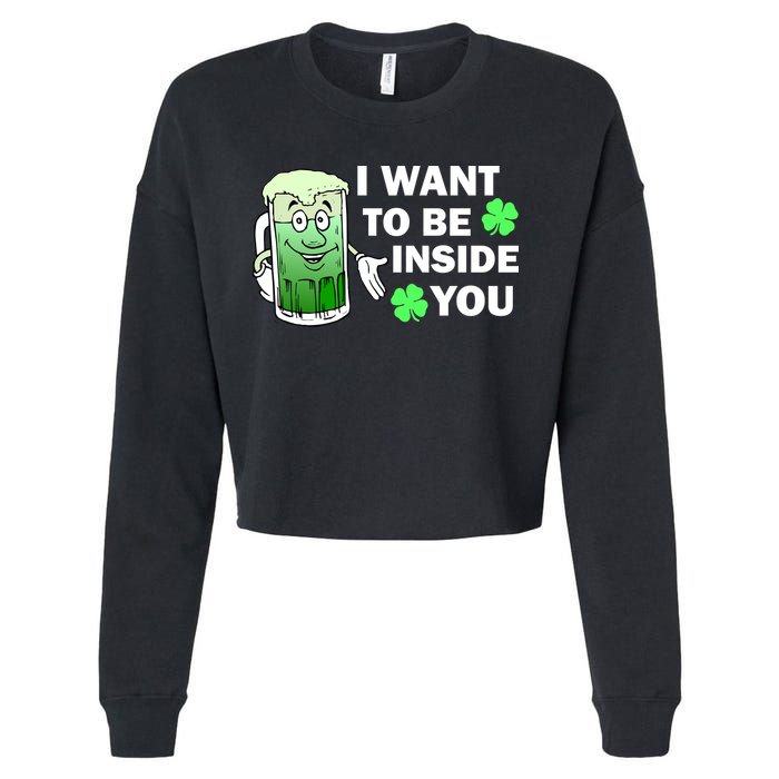 I Want To Be Inside You Beer Cropped Pullover Crew