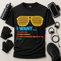 I Want To Break Free Ride Bicycle Want It All Performance Shirt