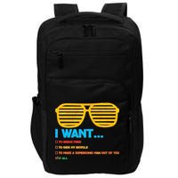 I Want To Break Free Ride Bicycle Want It All Impact Tech Backpack