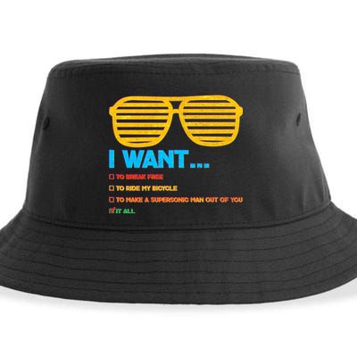I Want To Break Free Ride Bicycle Want It All Sustainable Bucket Hat