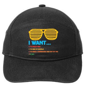 I Want To Break Free Ride Bicycle Want It All 7-Panel Snapback Hat