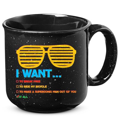 I Want To Break Free Ride Bicycle Want It All 15oz Campfire Ceramic Mug