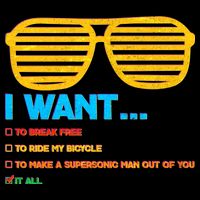I Want To Break Free Ride Bicycle Want It All Drawstring Bag