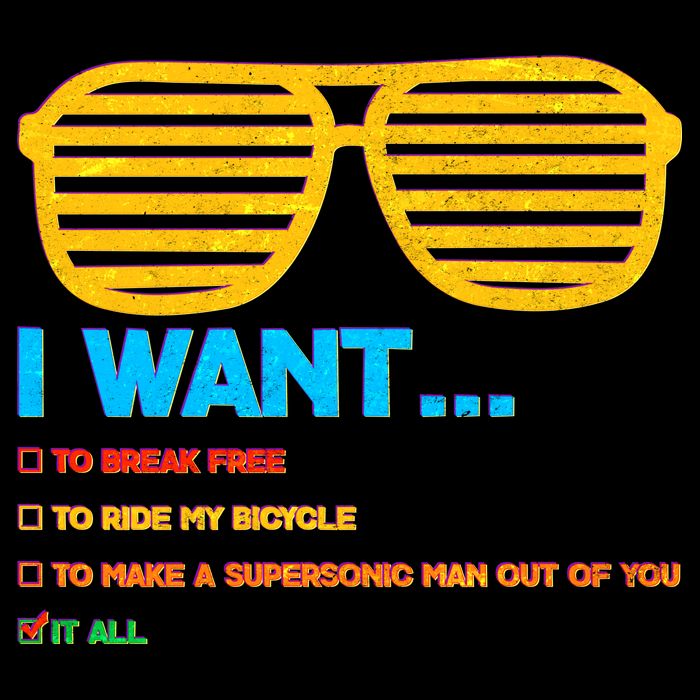 I Want To Break Free Ride Bicycle Want It All Drawstring Bag