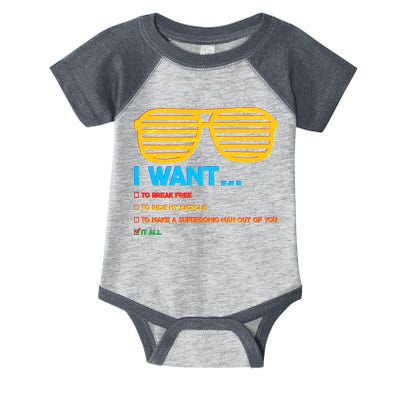 I Want To Break Free Ride Bicycle Want It All Infant Baby Jersey Bodysuit