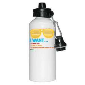 I Want To Break Free Ride Bicycle Want It All Aluminum Water Bottle