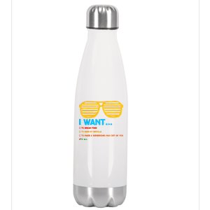 I Want To Break Free Ride Bicycle Want It All Stainless Steel Insulated Water Bottle