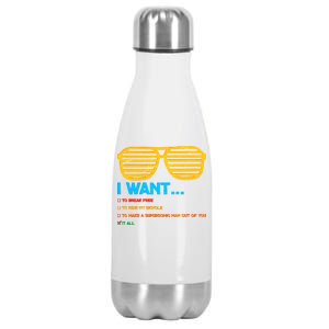 I Want To Break Free Ride Bicycle Want It All Stainless Steel Insulated Water Bottle