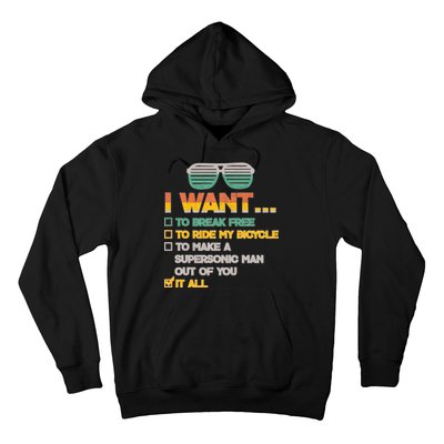 I Want To Break Free To Ride My Bicycle It All Sunglasses Hoodie