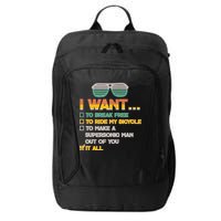 I Want To Break Free To Ride My Bicycle It All Sunglasses City Backpack