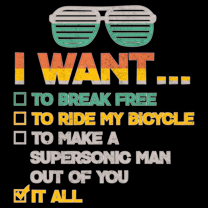 I Want To Break Free To Ride My Bicycle It All Sunglasses Backpack