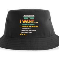 I Want To Break Free To Ride My Bicycle It All Sunglasses Sustainable Bucket Hat