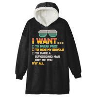 I Want To Break Free To Ride My Bicycle It All Sunglasses Hooded Wearable Blanket