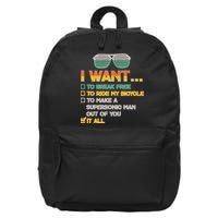 I Want To Break Free To Ride My Bicycle It All Sunglasses 16 in Basic Backpack