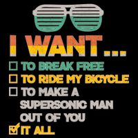I Want To Break Free To Ride My Bicycle It All Sunglasses 16 in Basic Backpack