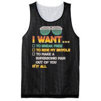 I Want To Break Free To Ride My Bicycle It All Sunglasses Mesh Reversible Basketball Jersey Tank