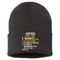 I Want To Break Free To Ride My Bicycle It All Sunglasses Sustainable Knit Beanie