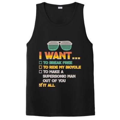 I Want To Break Free To Ride My Bicycle It All Sunglasses PosiCharge Competitor Tank