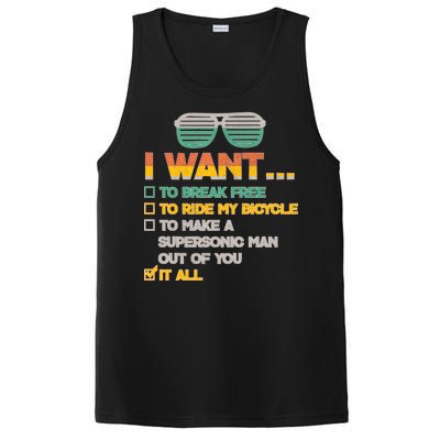 I Want To Break Free To Ride My Bicycle It All Sunglasses PosiCharge Competitor Tank