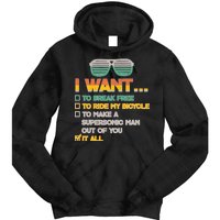 I Want To Break Free To Ride My Bicycle It All Sunglasses Tie Dye Hoodie