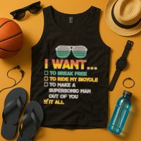 I Want To Break Free To Ride My Bicycle It All Sunglasses Tank Top