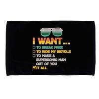 I Want To Break Free To Ride My Bicycle It All Sunglasses Microfiber Hand Towel