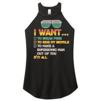 I Want To Break Free To Ride My Bicycle It All Sunglasses Women's Perfect Tri Rocker Tank